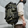 Traveling Backpack Large Capacity Travel Bag with Shoe Compartment Waterproof Oxford Fitness Sports Duffel Gym Bags for Men