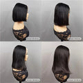 Glueless Free Wig Wear and Go Bob Wig 13x4 Lace Front Brazilian Virgin Human Hair Straight Short Bob Pre-plucked Natural Color