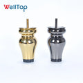 WT-L002 WELLTOP Modern Cheap Adjustable Cabinet Leg Corner Calabash Type Metal Furniture Legs Support Gold Legs for Sofa