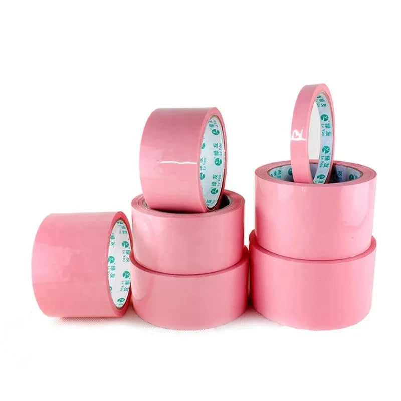 Pink BOPP Waterproof Single Sided Acrylic Hot Melt Adhesive Tape for Courier Box Sealing and Bag Sealings (Customizable)