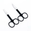 Wholesale Precise Cut Nail Scissors Stainless Steel Manicure Scissors with Black Handle Curved Tip Straight Blade Sharp Scissors
