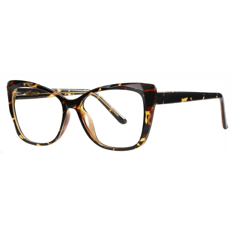Fashion TR90 CP Material Cat Eye Computer Glasses Women Luxury Anti Blue Light Glasses Female