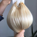 613 Blonde Easy Pulling Type Korean Knotted Hair Extension Chinese One Donor Hair MegaBDM