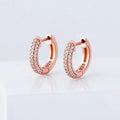 Hot Selling Summer New Trendy 925 Silver Gold Plating Iced Earrings Mini Hoop Earrings Small Circle Round Drop Earring for Women