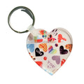 Qualisub 4mm Heart Shape Acrylic Keychain Blanks with Coating Customized Acrylic Keychain Sublimation Blank Keychains