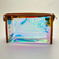 Custom Logo OEM PVC Clear Makeup Pouch Travel Toiletry clear Make up Bag Transparent PVC 3in1 Cosmetic Bags With Zipper