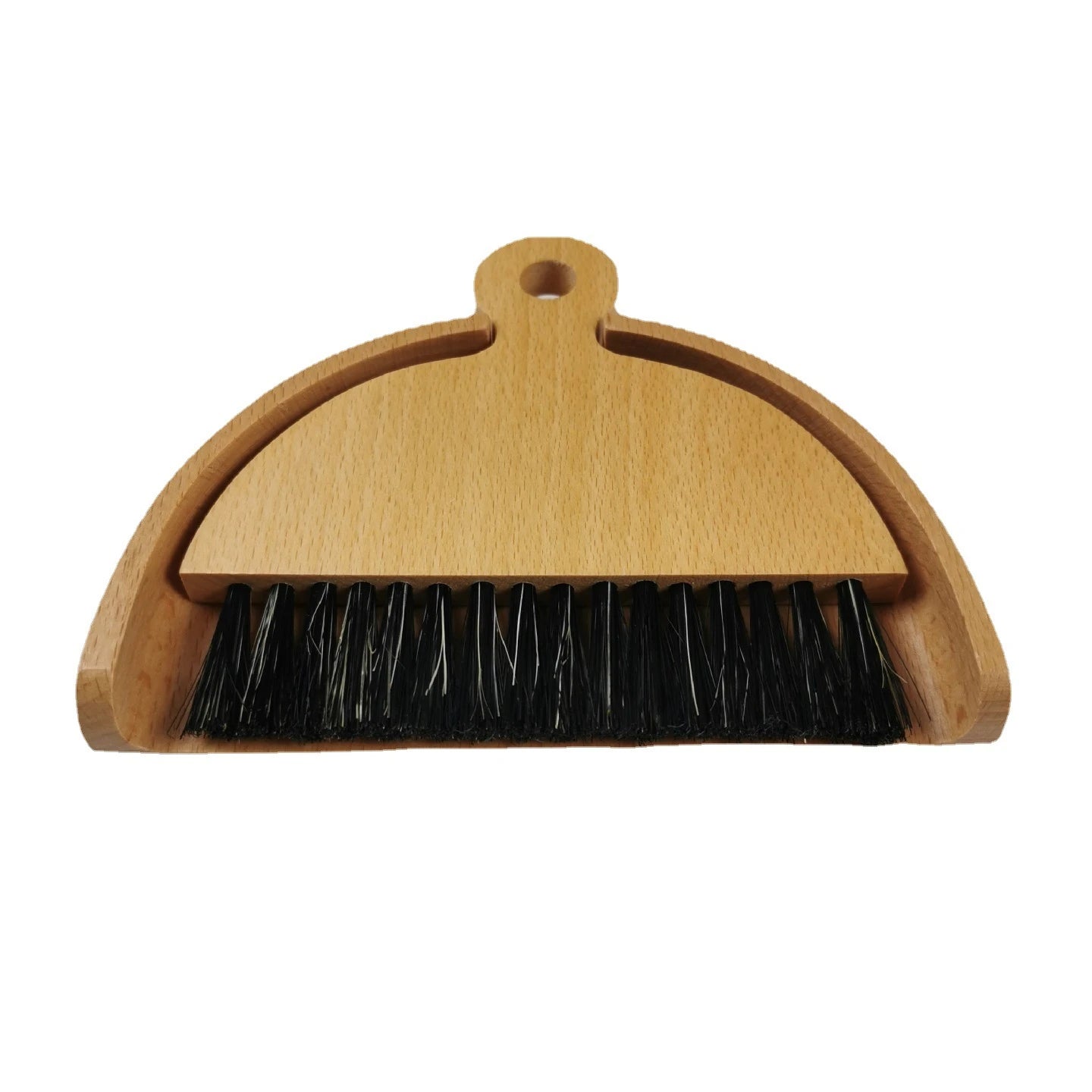 Beech Wood Mini Desktop Table Dustpan and Brush Set for Desk Top Kitchen Keyboard Computer