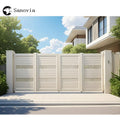 Factory Modern Aluminum Alloy Driveway Folding Sliding Gate Fence with Waterproof Feature