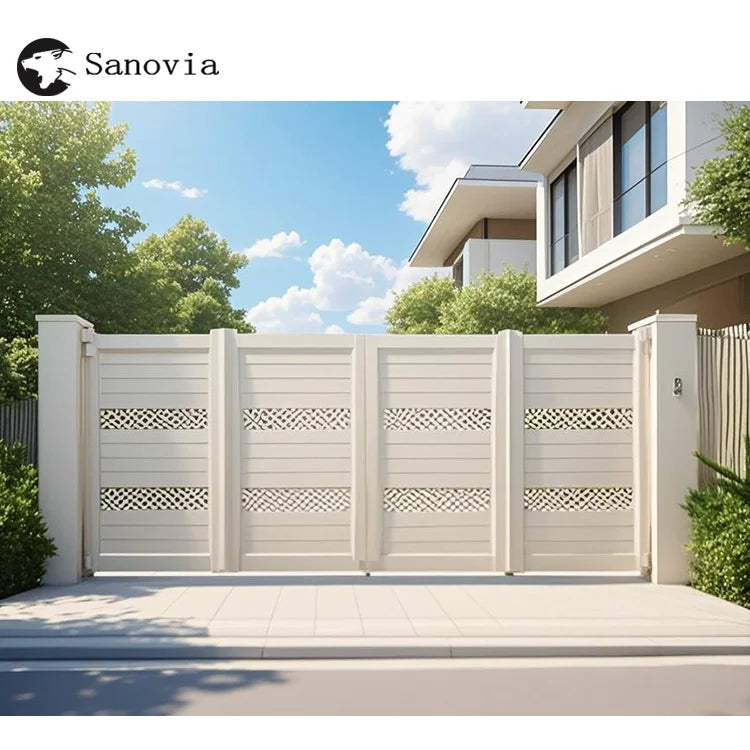 Factory Modern Aluminum Alloy Driveway Folding Sliding Gate Fence with Waterproof Feature