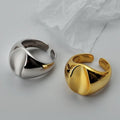ICEBELA Jewelry Customization Funky 925 Sterling Silver Jewelry Gold Open Ring Heavy Metal Blank Engraved Women Ring