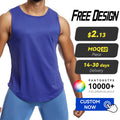 Wholesale Custom Men's Quick Drying Workout Tank Tops Breathable Running Sportswear Lightweight Loose Sports Fitness Vest