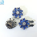 Luxury Metal Button Cover with Rhinestones Logo Brand Pattern Custom Accessories Cufflinks for Women Shirt Clothes
