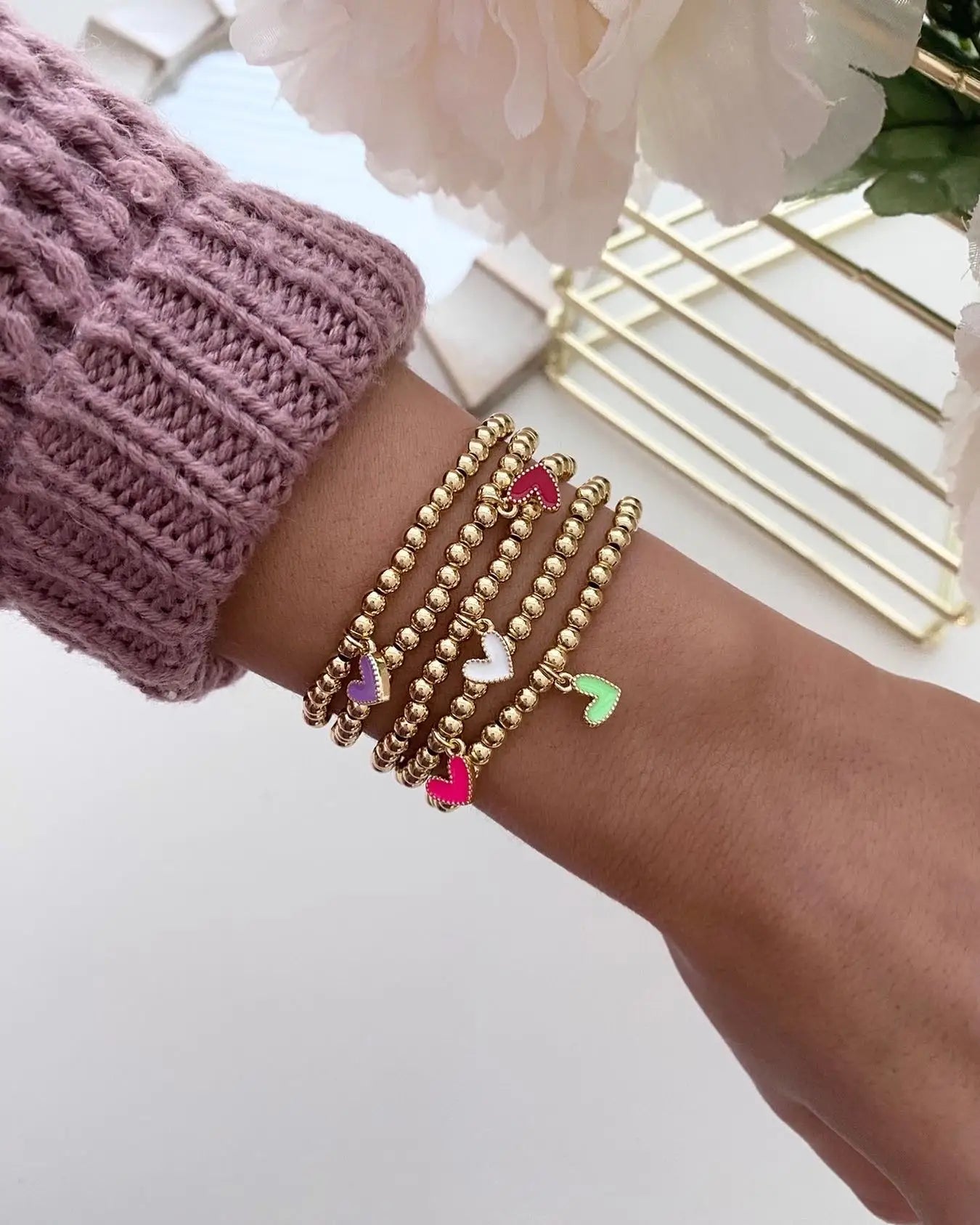 Latest Boho Multicolor Heart Cross Charm Women Handmade Jewelry Set Custom Beaded Bracelets Handmade Sets for Her Gifts