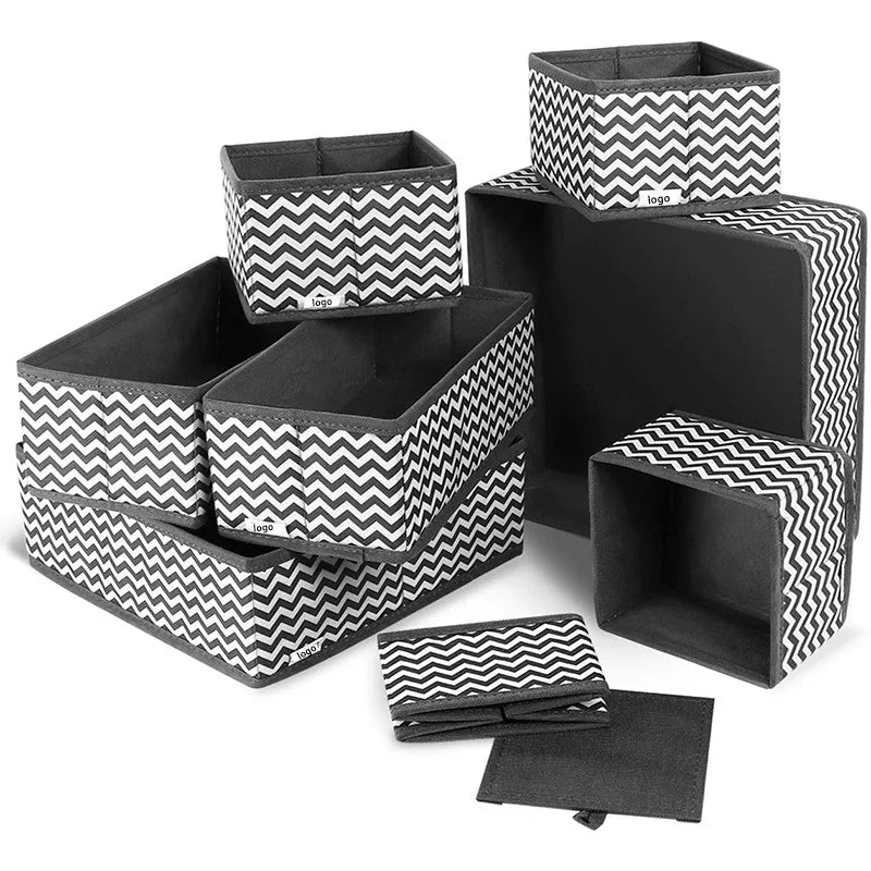 Wholesale Foldable Cosmetic Makeup Storage Organizer Non-Woven Fabric Rectangle Drawer Flexible Underwear Sock Collection Sock