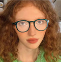 2026 Qsky Retro Women High Quality Round Elegant Transparent Lens Glasses Frame Novel Fashion Blue Light Blocking Ladies Glasses