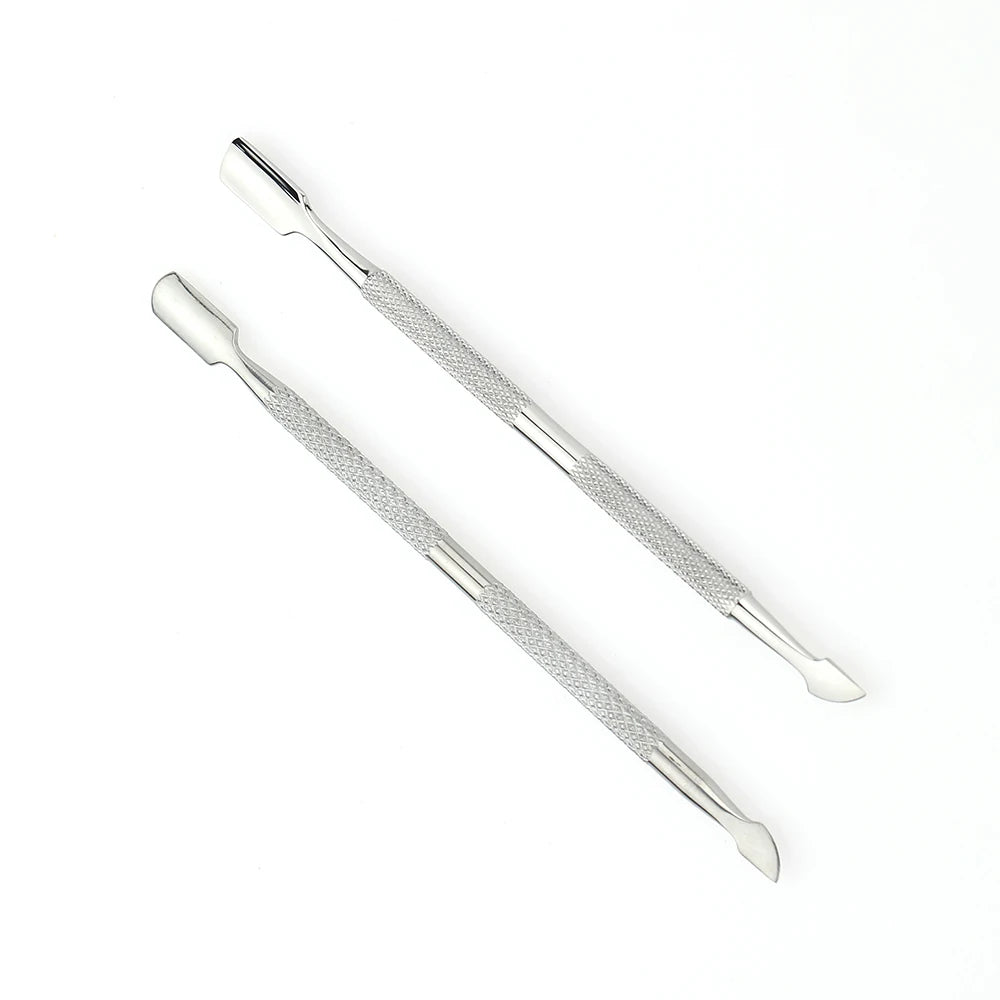 Professional Double-End Stainless Steel Nail Cuticle Pusher Dead Skin Remover for Manicure Beauty Care Use on Fingers
