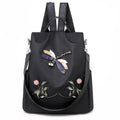 Designer Brand Large Capacity Anti-thief Embroidery Dragonfly Shoulder Bag Backpack for Women