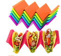 6 Pcs Set Colorful Wavy Holds up 3 or 2 Tacos Tray Tortilla Roll Food Holder Rack Taco Holder Stands Taco Plate MegaBDM