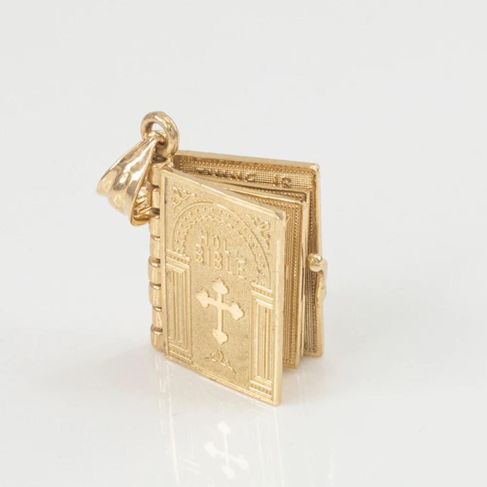 Fashion Women's Accessories Religion Pendants Openable Holy Bible Book Man Pendants Charm for Jewelry Making Handmade