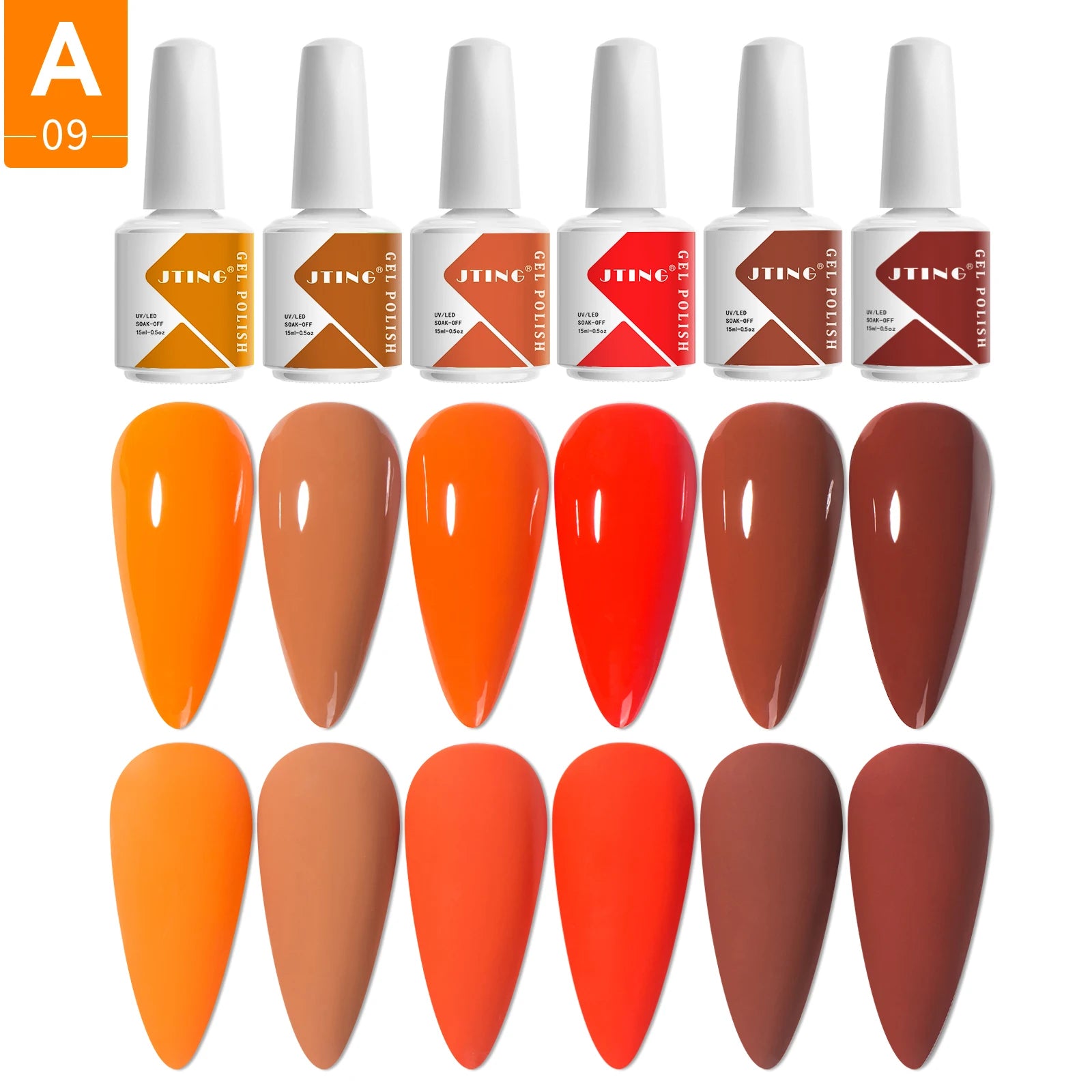JTING Professional Nail GEL Supplies Soak off Gel Nail Polish 6color Set Free Box Design Custom Private Label Uv Lamp Gel Polish