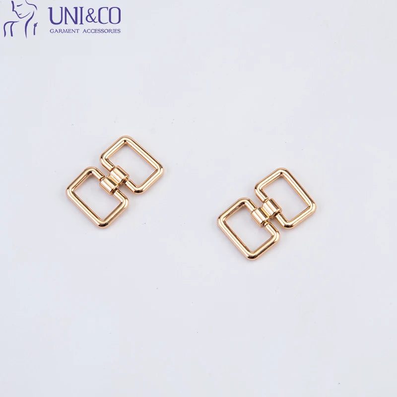Luxury Zinc Alloy Swimwear Adjusters-Plated Chain Buckles & Rhinestone Decorative Swimwear Accessories Water Resistant