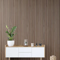 Bedroom Teak Color PET Mdf Acoustic Wall Panel Slat Soundproof Acoustic Panel