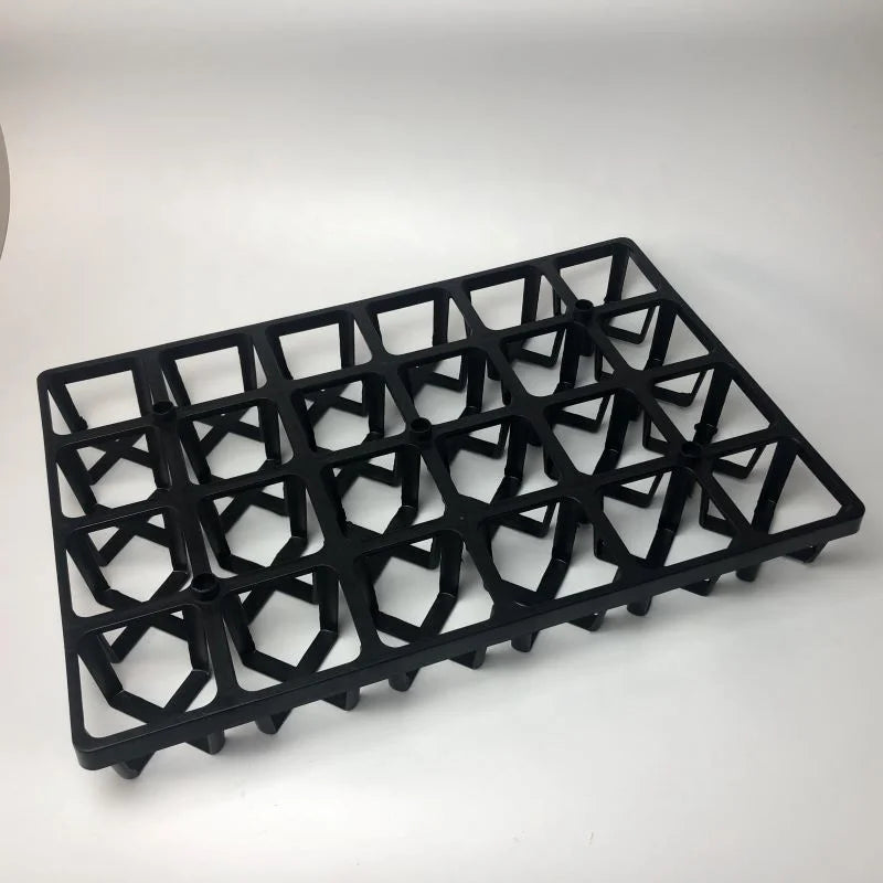 24 Cells Nursery Pot Tray Plastic Pot Tray square Pot Holder Factory Directly Wholesale