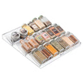 Wholesale Hot Selling Expandable Foldable Clear Plastic 3 Tier Spice Rack Kitchen Drawer Organizer Storage Rack Kitchen Pantry