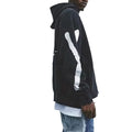 Factory Customized High-quality 100% Cotton Scoop Hem Bottom Men's Hoodie Black Vintage Pullover Oversized Hoodies&Sweatshirts