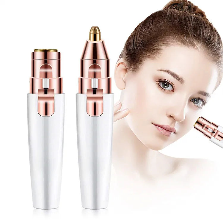 2 in 1 Expoliator Shaver Electric Female Eyebrow Trimmer Razor Painless Portable Woman Skin Care Eye Hair Removal Facial Hair