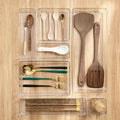 OWNSWING 8Pack Clear Drawer Organizer Plastic Drawer Organizer Set Makeup and Office Containers With Drawers