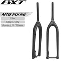 BXT 29er Carbon MTB Fork Boost 110*15mm Disc Brake Mountain Bike Fork 29"inch Tapered 1-1/8 to 1-1/2 Thru Axle Bicycle Fork