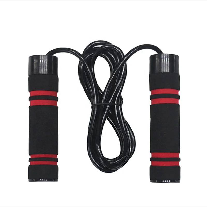 Hot Selling Gym Exercise Adjustable Custom Logo Bearing Fitness Speed PVC Middle Foam Handle Weighted Skip Jump Rope