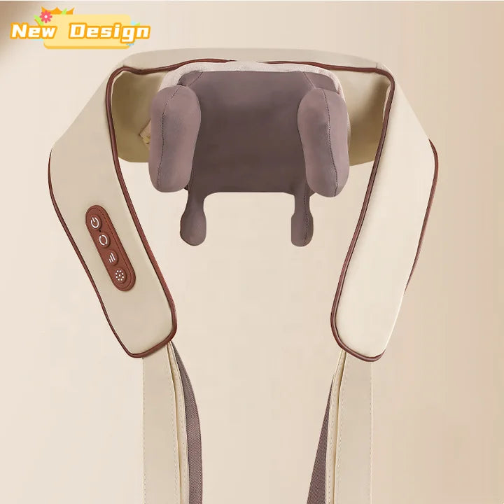 Trapezius Cervical Spine Electric Massager Kneading Cervical Spine Shiatsu Massage Shawl for Muscle Pain Relief