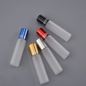 Stock 10ml Transparent Roll-on Bottle Blue Essential Oil Roller Bottled Cosmetics Glass Empty Bottle with Ball