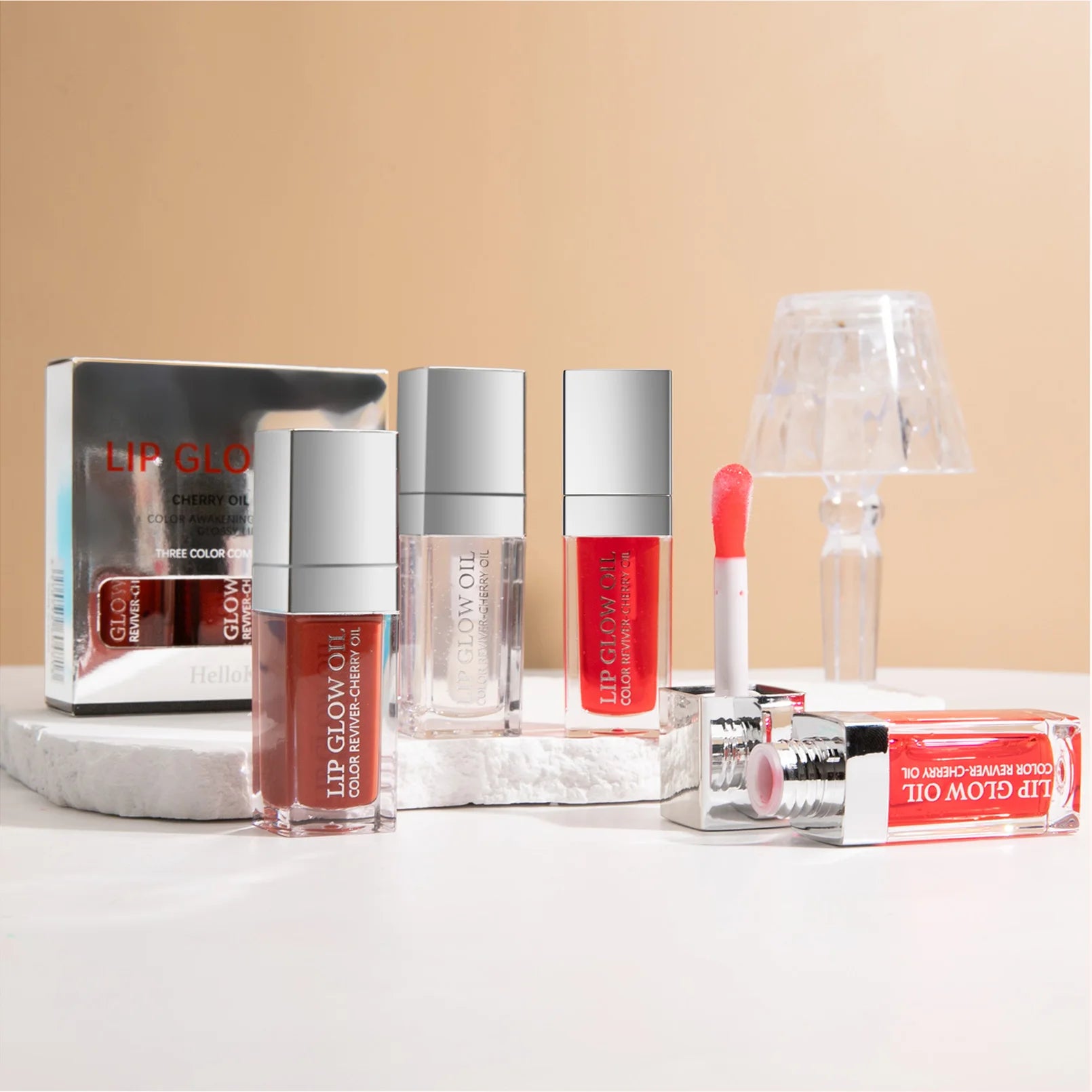 Lip Gloss Lip Plumper Oil Waterproof Matte Moisturizing Liquid Lipstick 3ps Per Set Lip Gloss Oil