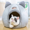Cat Nest Deep Sleep Comfort in Winter Cat Bed Semi-closed Thermal Insulation Small Dog House Plush Round Pet Kennel