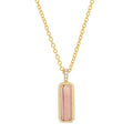 Laodun Latest Fashion Popular Jewelry S925 Silver Necklace Simple Rectangle Diamond Zircon Custom Pendant Chain Necklace Vermeil