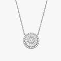 Baguette CZ Eternity Pendant 925 Sterling Silver Women Jewelry Rhodium Plated Necklace