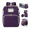 Portable Double Shoulder Multi-Functional Travel Backpack Maternity Stroller Straps with Printed Baby Nest Bed Newborn Mummy Bag