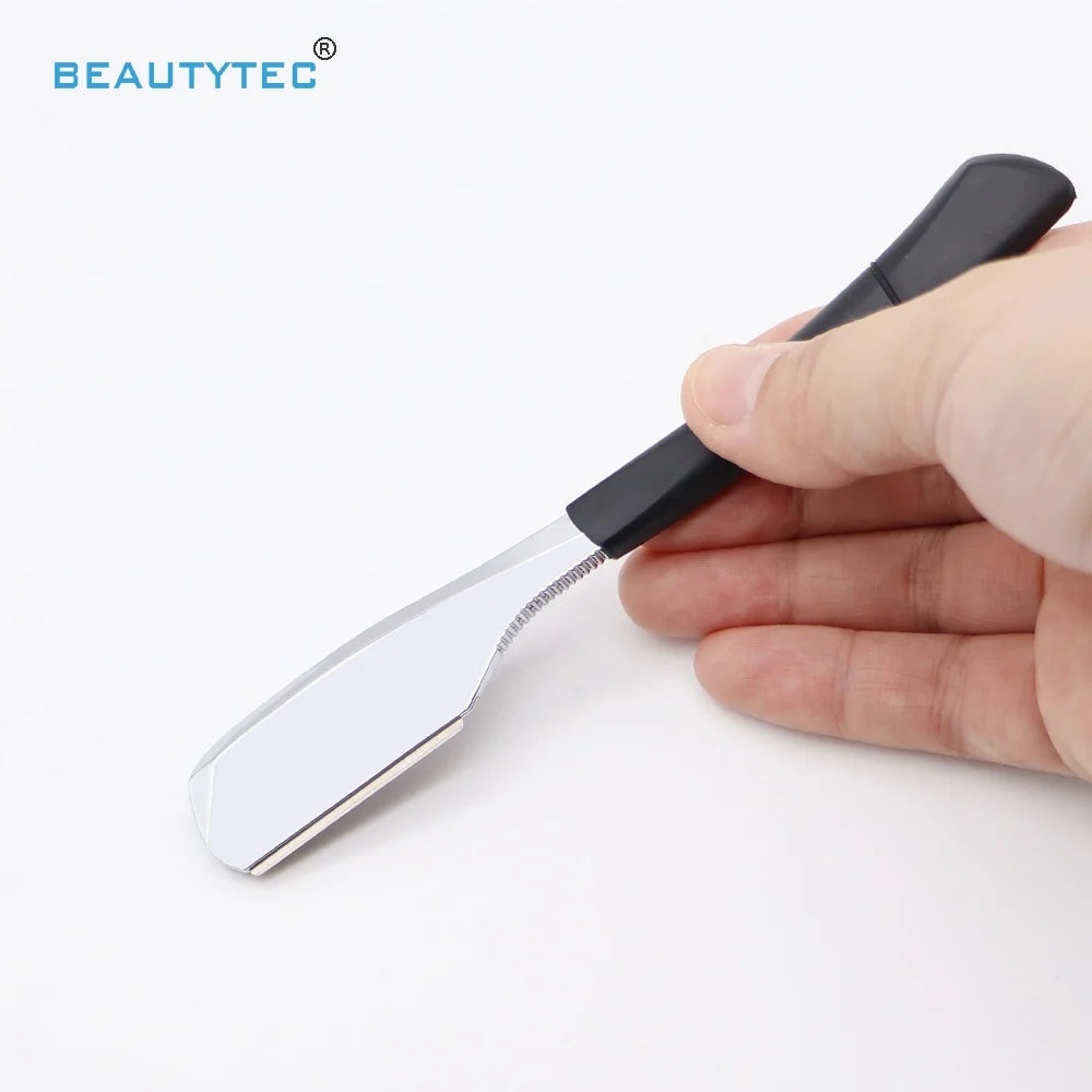 R2S Mirror Polish Cut Throat Shaving Straight Stainless Steel Disposable Shavette German Safty Barber Razor