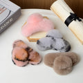 Winter Fluffy Plush Hair Claw Elegant Hairpins Real Rabbit Fur Hair Clip Shark Clips Headwear for Women Girls Hair Accessories