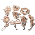 Women Opal Stone Cat Flower butterfly Knot Rose Flower Charm Pin Brooch Brooches Women