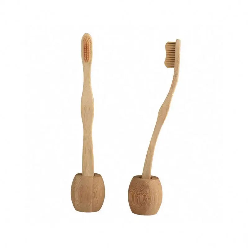 Tingsheng Eco-Friendly 100% Natural Bamboo Toothbrush Holder with Biodegradable Nylon Bristles New Style for Hotels