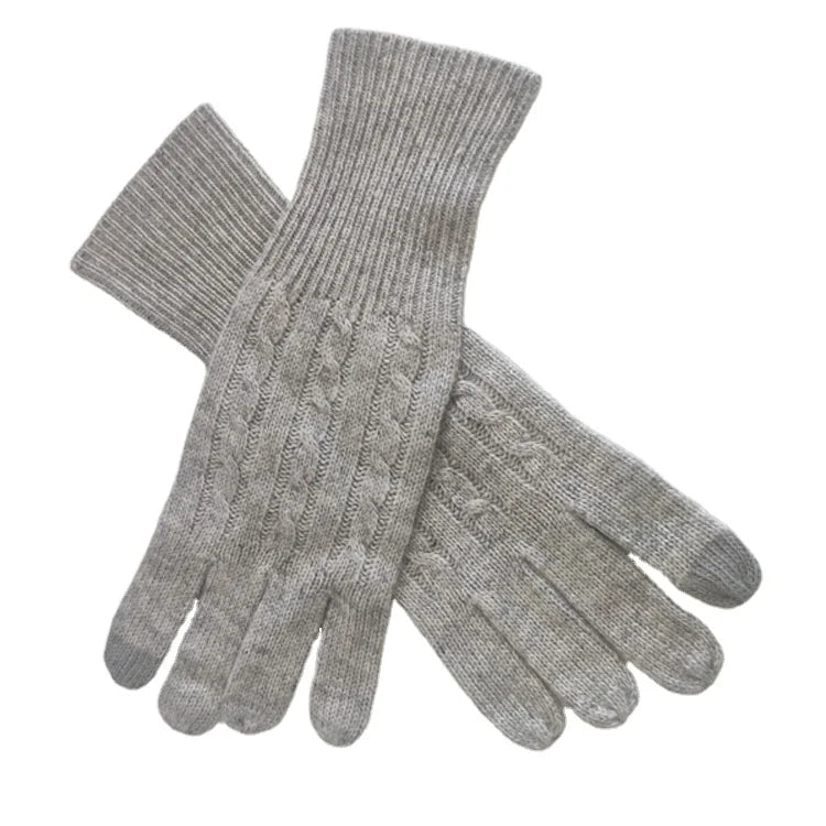 Sample Support Wholesale Eco-friendly Wool Glove Fashion Women Custom Cashmere Gloves Touch Screen Gloves for Winter