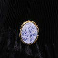 Heizun Factory S925 Sterling Silver Carved Agate Gemstone Pendant for Elegant Woman