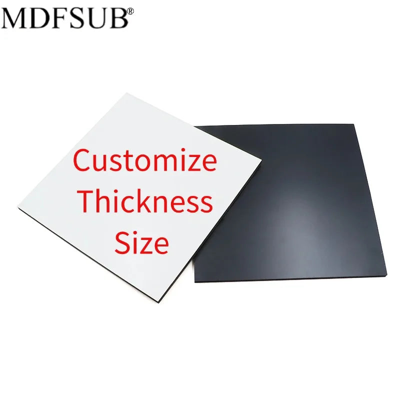 MDFSUB Wholesale Customized White Wood 3mm Single Side Sublimating MDF Sheet Laser Cut 60x60cm Sublimation Blank MDF Board