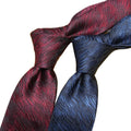 Fashion Designer Branded Men's Ties Navy Maroon Tie Handmade Microfiber Neckties for Men 7cm Business Casual