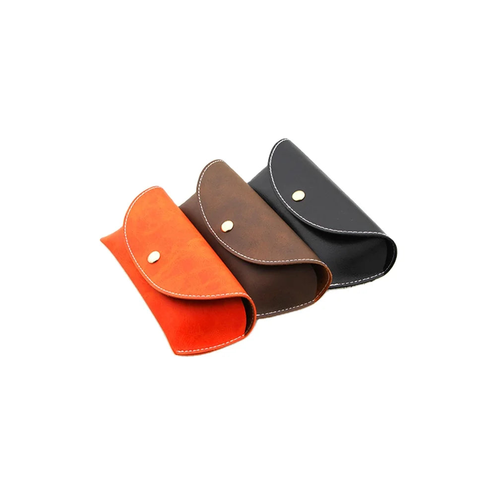STY(PUPH) Black PU Cases Sunglasses Leather Packaging Boxes Magnetic Button Glasses Bags Custom Logo