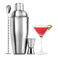 Large 24oz Stainless Steel Cocktail Shaker Set Double Sided Blender and Combination Mixer Mixing Spoon